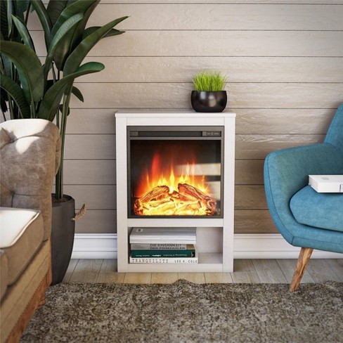 Cadella Electric Fireplace Mantel Ivory Oak - Room u0026 Joy : Target