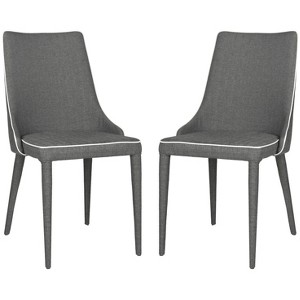 Summerset 19" H Leather Side Chair (Set of 2) - FOX2014 - Safavieh Couture - 1 of 4