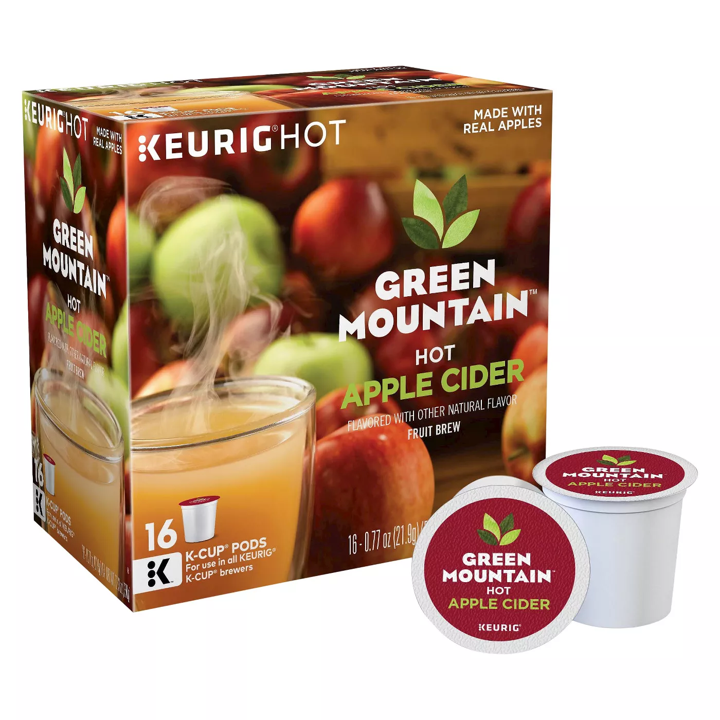Green Mountain Naturals Hot Apple Cider, Keurig Single-Serve K-Cup Pods, 16ct - image 1 of 1