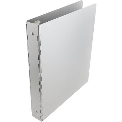 JAM Paper Aluminum 2 Inch Binder Silver Aluminum 3 Ring Binder 301933555