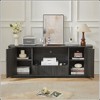 KIGFTSOD 64-Inch Wavy TV Stand – Rounded Sideboard, Storage Cabinet, Wooden Vertical Stripe, for Living Room/Bedroom/Entryway - 3 of 4