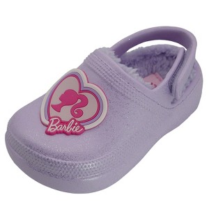 Barbie Toddler Girls' Faux Fur Lined Clogs with Adjustable Strap - 1 of 4