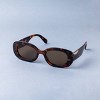 Women's Oval Tortoise Shell with Half Moon Sunglasses - A New Day™ Brown - 2 of 2