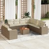 vidaXL Garden Sofa Set Beige, Cream white - 2 of 4