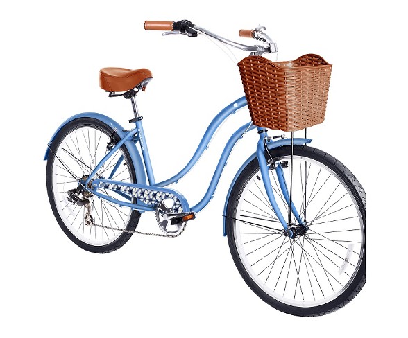 Gama Bikes Women's Cruiser 26" 7-Speed Urban Hybrid Commuter - Shibori