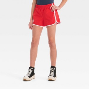 Girls' Woven Piped Shorts - All In Motion™ - 1 of 3