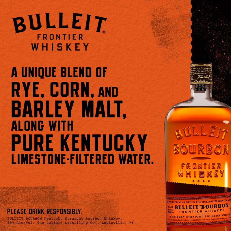 Bulleit Bourbon Frontier Whiskey - 750ml Bottle, 5 of 8