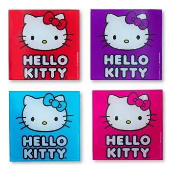Silver Buffalo Sanrio Hello Kitty Strawberry Milk Glass Coasters | Set ...