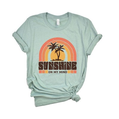 Simply Sage Market Women's Sunshine On My Mind Rainbow Short Sleeve Graphic Tee