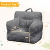 Kids Bean Bag Chair, Comfy Toddler Chair with Plush Bear, Toddler Bean Bag Sofa for Boys and Girls, Soft Corduroy Cover Lazy Sofa - 3 of 4