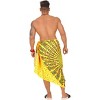 LA LEELA Men's Sarong Beach Cover Ups Wraps One Size Butter Mandala - 3 of 4