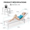 Crestlive Products 3 pcs Patio Outdoor Aluminum Mesh Chaise Lounge Chairs and Side Table Set Sun Lounger with Adjustable Backrest - 3 of 4