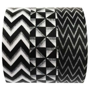 Wrapables Black & White Japanese Washi Masking Tape (Set of 3) - 1 of 3