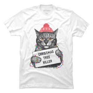 Men's Design By Humans Christmas tree killer By kodamorkovkart T-Shirt - 1 of 4