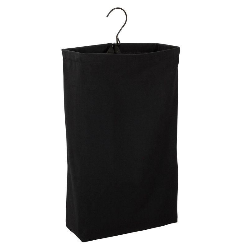 Household Essentials Hanging Doorknob Laundry Bag Black, 1 of 9