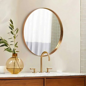 Dovelina Round Mirror Metal Framed Decorative Wall Mirror - 1 of 4