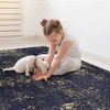 Kumasinova Area Rug, Soft Low-Pile Living Room Rug, Non-Slip Rugs for Living Room, Stain-Resistant Boho Style Washable Rug, Black & Gold Door Mat - 2 of 4