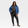 Women's Everyday High-Rise Skinny Faux Leather Pants - Universal Thread™ Black - 3 of 3