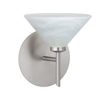 Besa Lighting Kona 1 - Light Wall Light in  Satin Nickel
