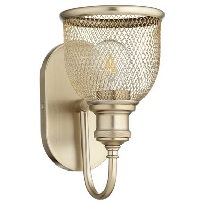Quorum Lighting Omni 1-Light Aged Brass Wall Sconce