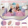 INFURNIC Baby and Toddler Learning Toys Multi Functional Foam Play Couch for Active Indoor Development, Pink, 57"*24"*16" - 3 of 4