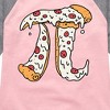 Girls' - Instant Message - Pizza Pi Shirt Tail Raglan Graphic T-shirt - 2 of 4