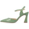 Journee Collection Womens Nixey Croco Texture Buckle Pointed Toe Pumps - 2 of 4