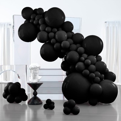 PartyWoo Balloons Black Matte 36 18 12 10 5 Inch 127 pcs