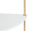 Kate and Laurel Walters Triangle MDF Accent Shelf, 17x12x35, White and Gold - 2 of 4