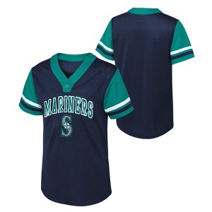 MLB Seattle Mariners Girls' Henley Jersey - 1 of 3