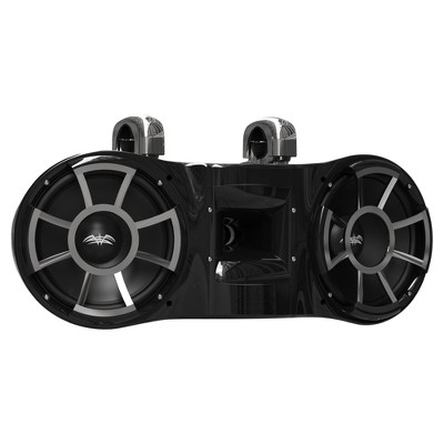 Wet Sounds REV 410 Fixed Clamp Tower Speaker, fits 1-7/8" to 3" pipes - BLACK