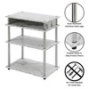 Breighton Home Designs2Go No Tools Printer Stand with Shelves in White Faux Marble - 4 of 4