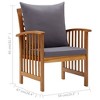 vidaXL Patio Chairs, 2 Pcs, Patio Dining Chair with Armrest, Wood Slat Back Outdoor Dining Chair for Garden Lawn - 4 of 4