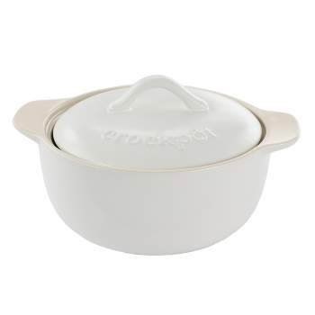 Crock Pot Artisan 2.3 Quart Round Stoneware Casserole with Lid in White