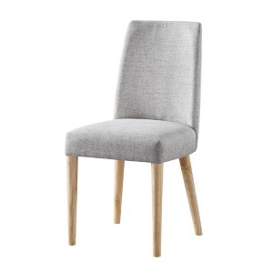 Dexmalle Dining Chair With Natural Legs And Gray Fabric - 1 of 4