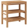vidaXL Bathroom Vanity Cabinet Solid Teak with Riverstone Sink - 3 of 4