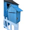 ORRD Wooden Kids Playhouse with 2 windows and flowerpot holder,42"Lx46"Wx55"H,Golden Red - 2 of 4