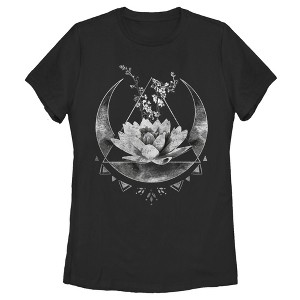 Women's Lost Gods Celestial Flower Pattern T-Shirt - 1 of 3
