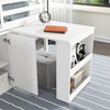 GDFStudio Rae 4 Piece Rubber Wood Twin Loft Bedroom Furniture Set with Pulling-Out Desk, Drawer and Shelf Cabinet - 4 of 4