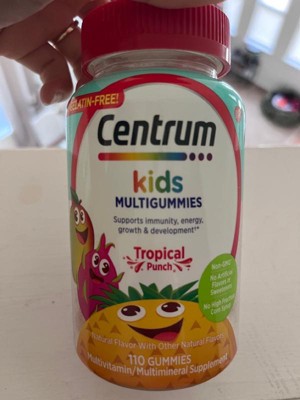 Centrum Kids, 110 gomitas, Vitaminas para niños, Multivitaminico, Non-GMO,  Multigummies, Tropical Punch