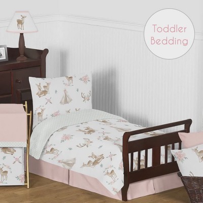 Deer Floral Sheer Polyester Rod Pocket Curtain Panels