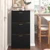 TiramisuBest Modern Shoe Cabinet with 3 Upside Down Drawers,Slender Hidden Shoe Cabinet - 2 of 4