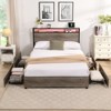 Streamdale Full Storage Bed Frame with Charging Headboard and - 3 of 4