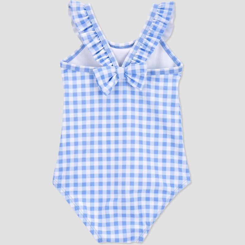 Carter's Just One You® Baby Girls' Gingham Check One Piece Swimsuit - Blue  3M