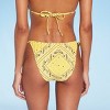 Women's Bandana Print Side-Tie Extra High Leg Adjustable Bikini Bottom - Wild Fable™ Yellow - image 2 of 4