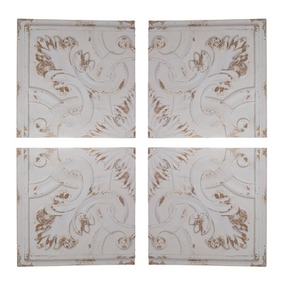 Set of 4 Kawan Wall Panels White/Natural - A&B Home