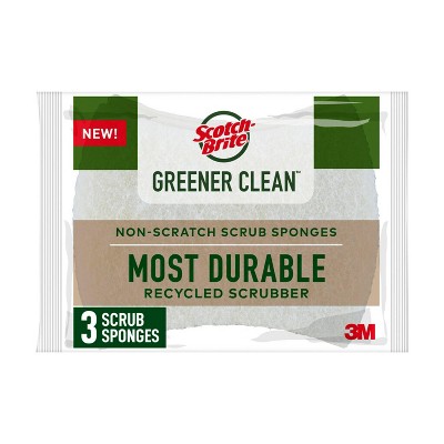 Scotch-Brite Greener Clean Scrub Sponges, Natural Sponges for