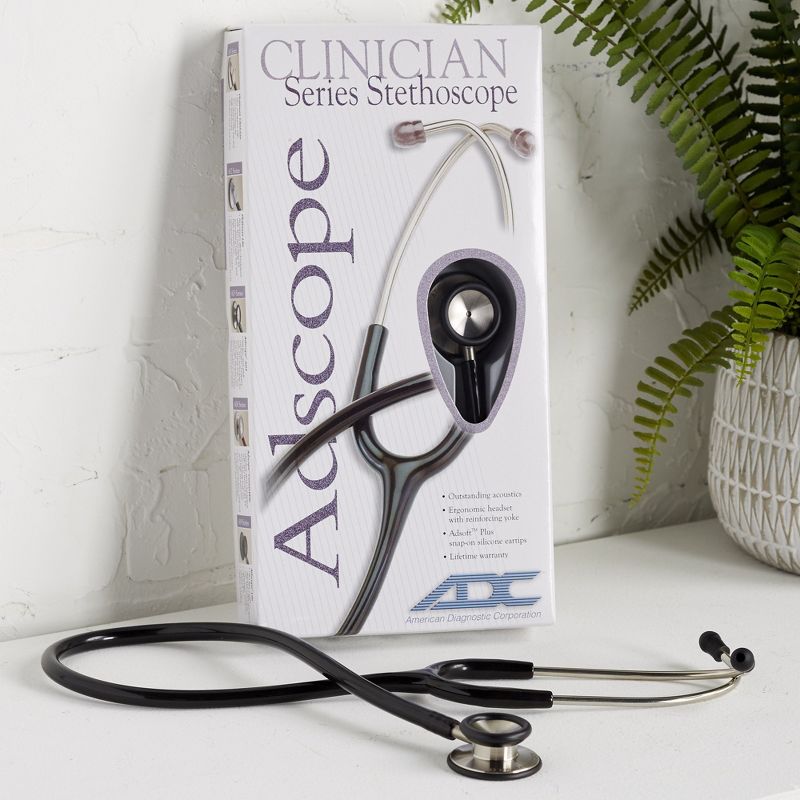 Adscope 603 Clinician Stethoscope, Black Tube, 22 inch 603BK, 1 Ct, 2 of 4