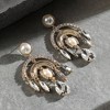 SOHI Women's Crystal Silver The Lustre Drop Earrings - 2 of 4