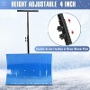 COZONY Snow Shovel with Wheels, 29" W x 19" H Heavy Duty Snow Pusher, Adjustable Angle & Handle, Ergonomic Snow Removal Shovel for Driveway, Pavement - 3 of 4